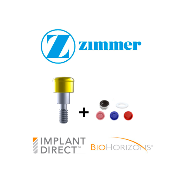 Kerator Overdenture Attachment Kit for Zimmer Screw Vent 3.3 / 3.7/ 4.1, Implant Direct, Biohorizons