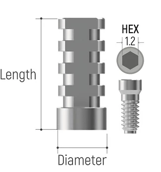 Multi-Unit Temporary Titanium Cylinder (Ti Sleeve)